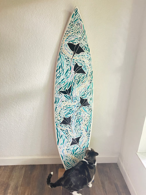 Custom Glass Mosaic Surfboard