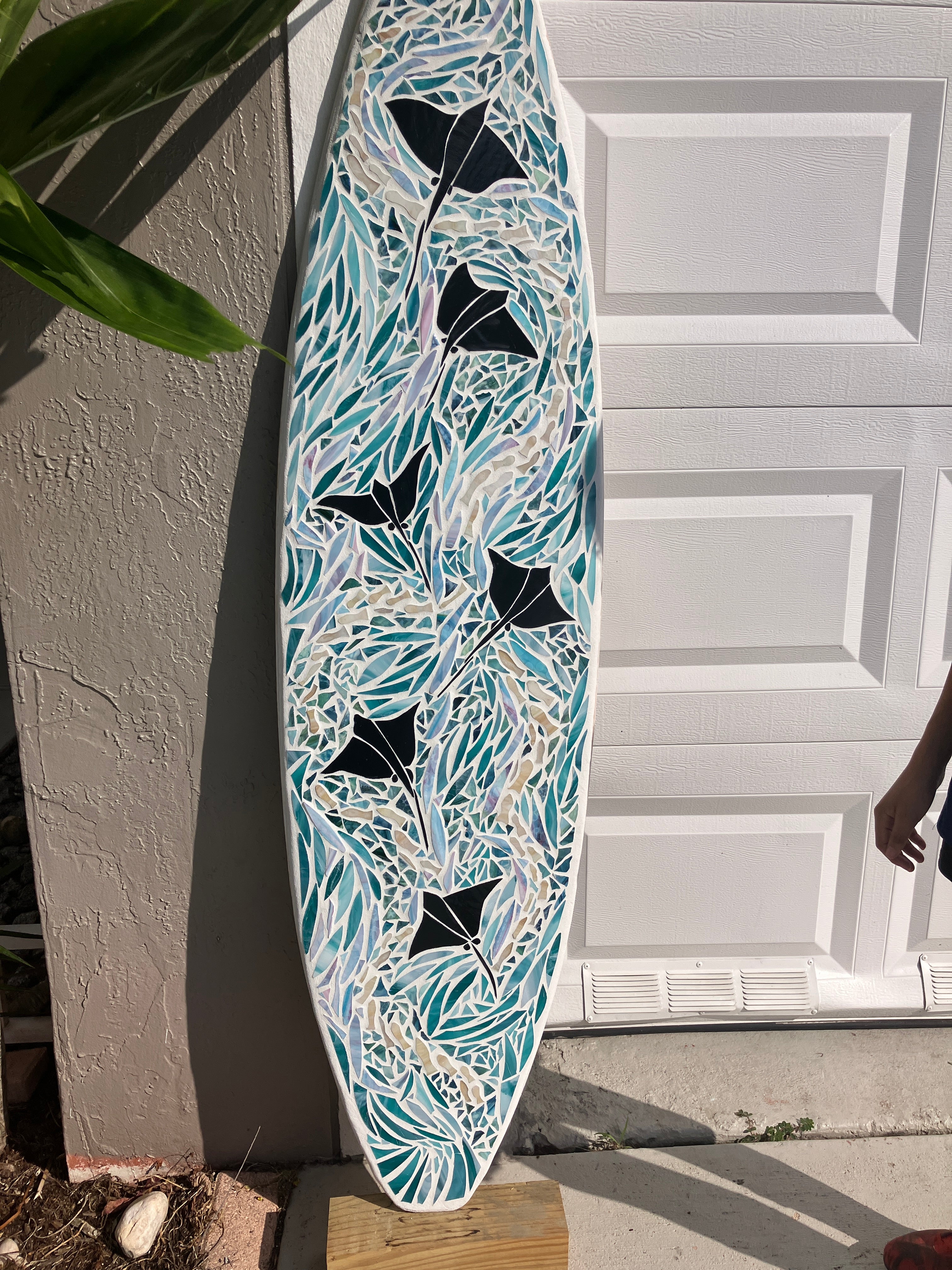 Custom Glass Mosaic Surfboard
