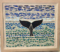 Whale Tail Framed Glass Mosaic